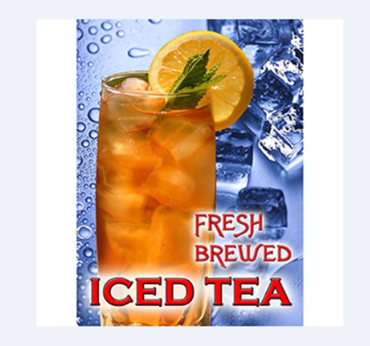 (image for) HHD 8742-1 Iced Tea Label No Flavor 6.25" W x 8.5" H
