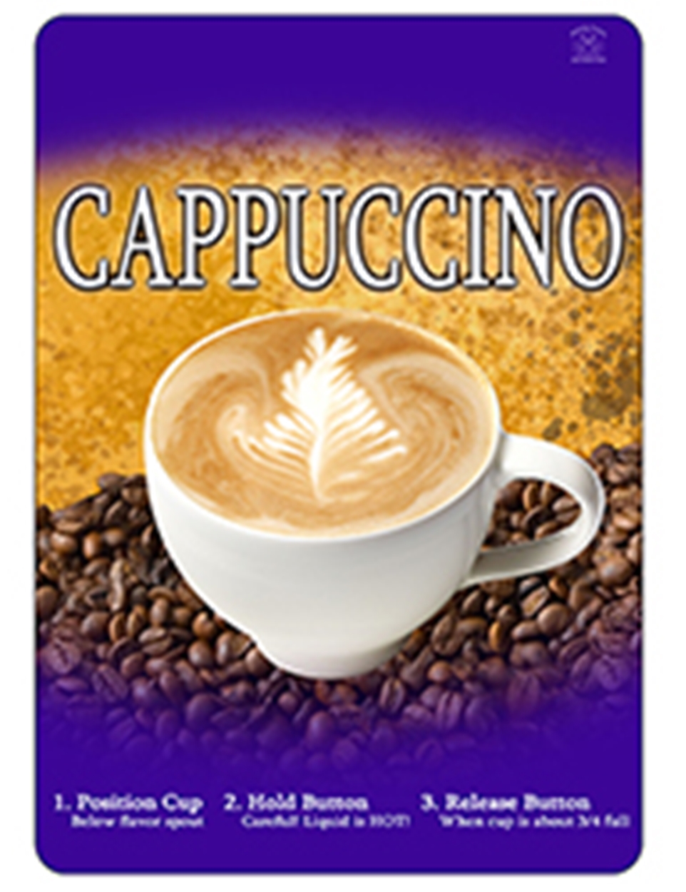 (image for) HHD CAPP401 Coroplast Cappuccino Sign 9.5 W x 13.4375 H