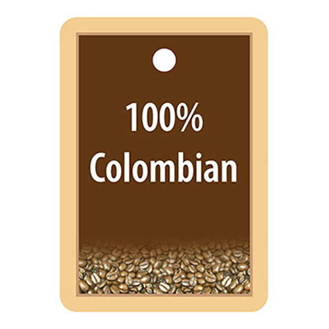 (image for) HHD FT468C Flavor Tag 100% Colombian
