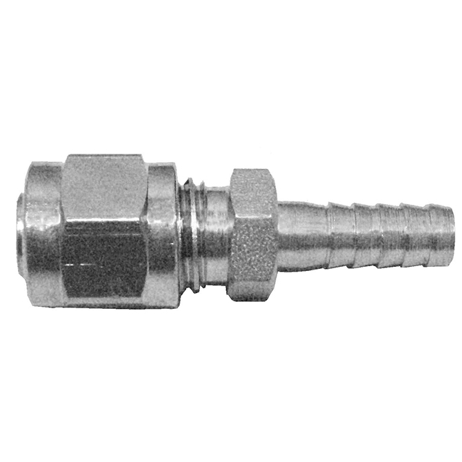 (image for) HHD HBCA4 Compression Adapter 1/4 Hose Barb x 1/4 SS