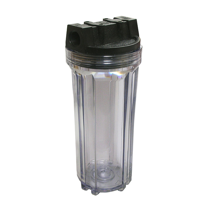 (image for) HHD HOC Filter Housing Clear 10" 1/4" Port