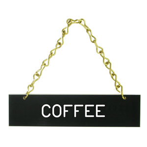 (image for) HHD HSCO Hanging Coffee Sign Laminated w/Chain