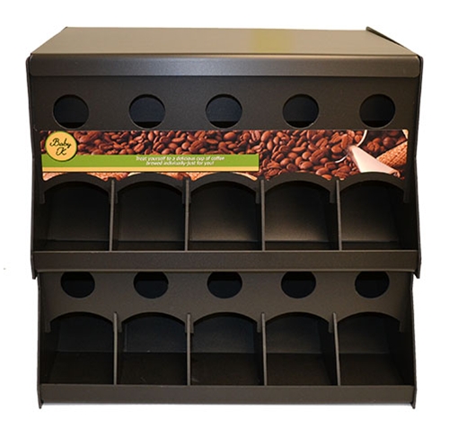 (image for) HHD KDR10 10 Section K-Cup Coffee Pod Rack Dispenser Organizer - Click Image to Close