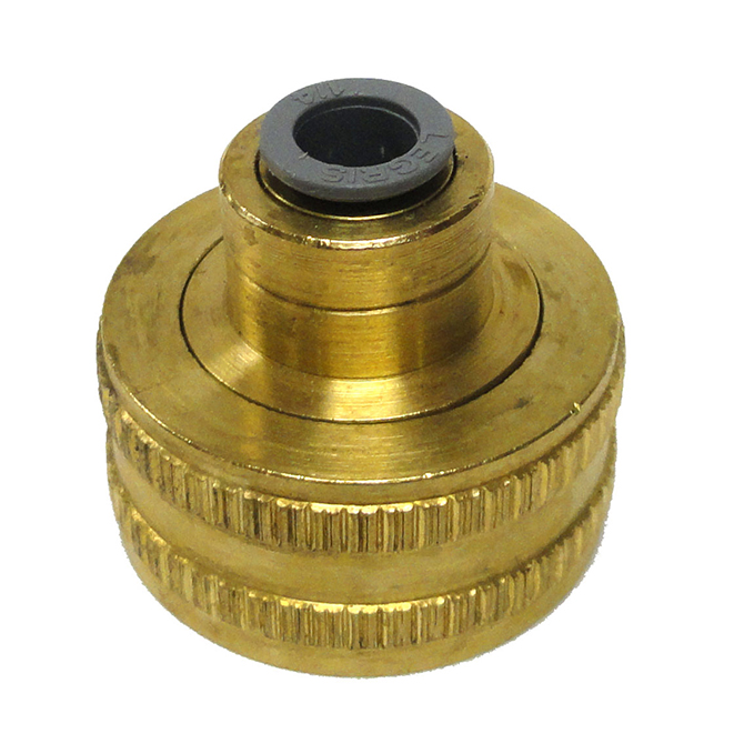(image for) LIQUIfit LGH6 Brass Garden Hose Adapter 3/8 Tube x 3/4 FGH