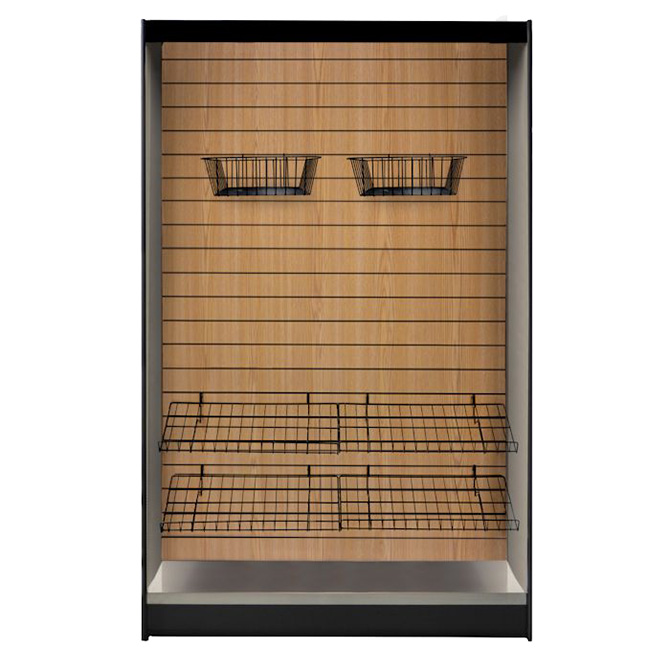 (image for) All State MMS491-DO Micro Market Stand - Oak Slats