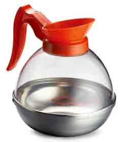 (image for) HHD PSDD Plastic/Stainless Steel 64 oz. Coffee Carafe (orange)