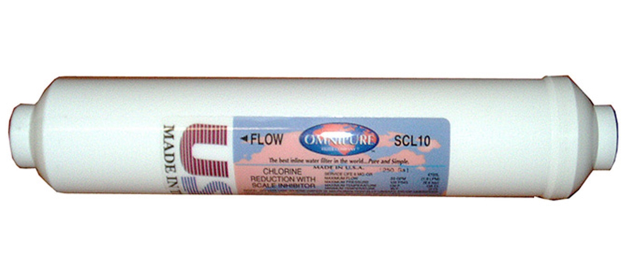 (image for) Omnipure SCL10 In-Line Water Filter 10" L 1/4" FPT Fittings