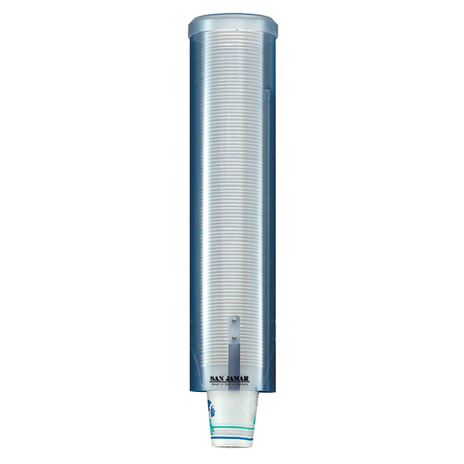 (image for) San Jamar C3260TBL Arctic Blue Plastic Cup Dispenser