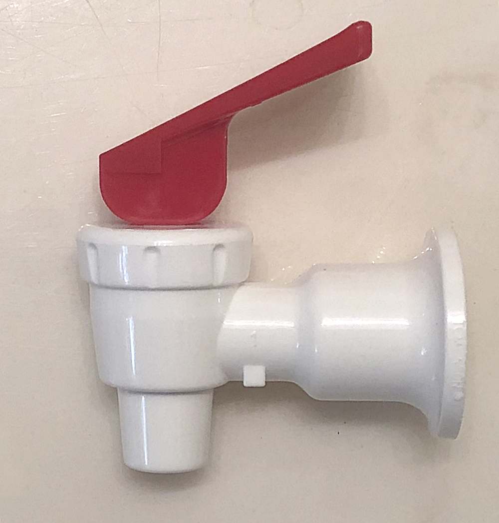 (image for) Tomlinson 1008781 HFS Complete Faucet White Body Red Handle