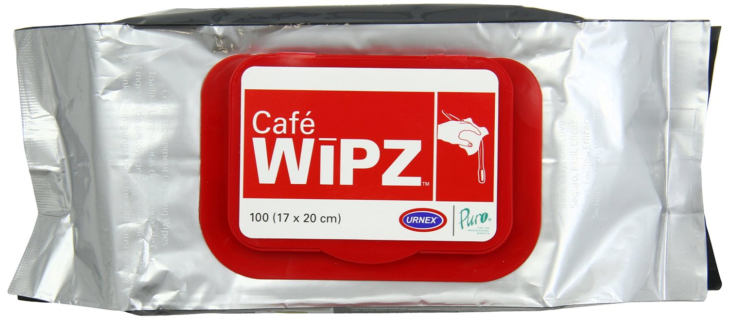 (image for) Urnex WIPZ Coffee Equipment Cleaning Wipes 12 x 100