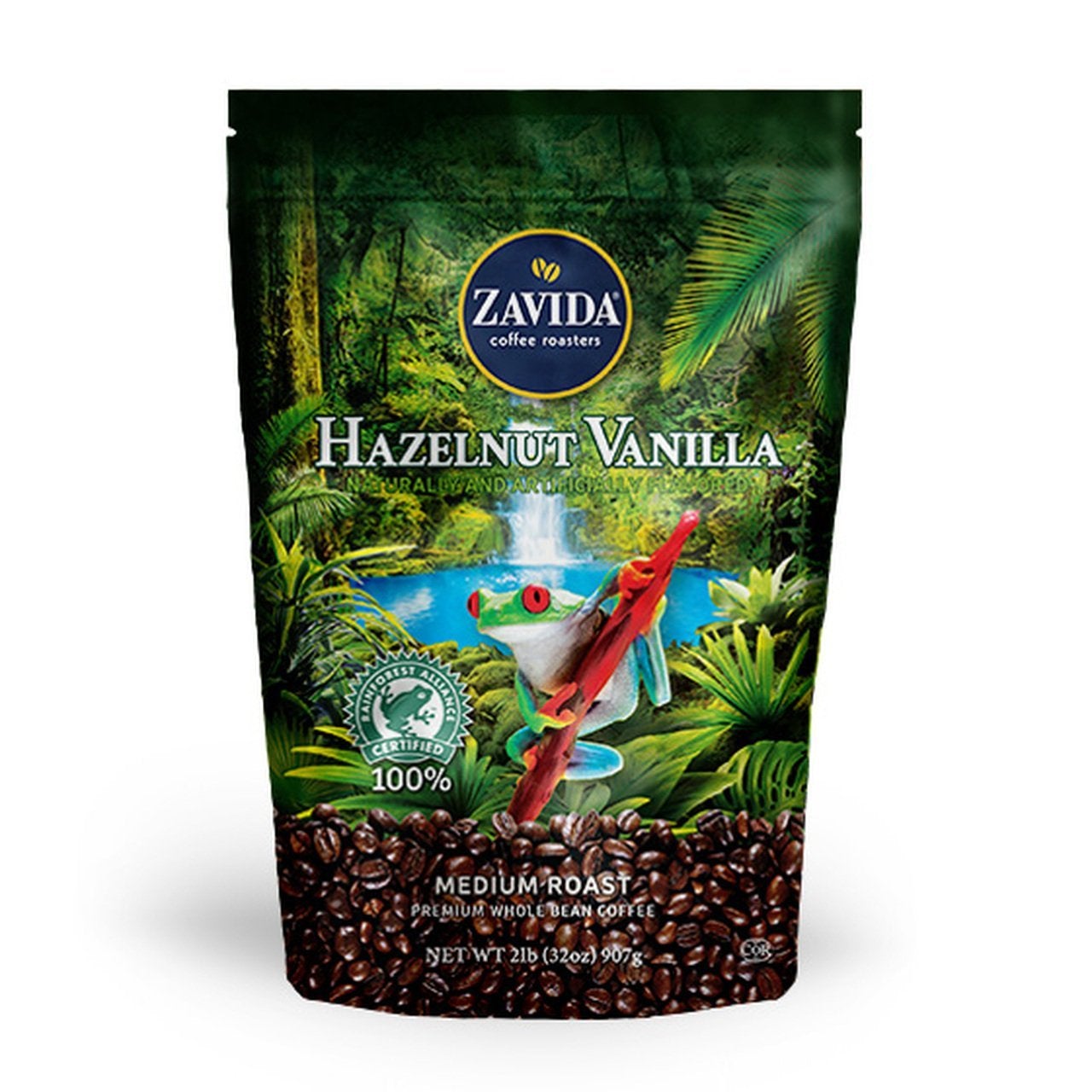 (image for) Zavida Coffee Whole Bean Coffee Hazelnut Vanilla (2 lb.)