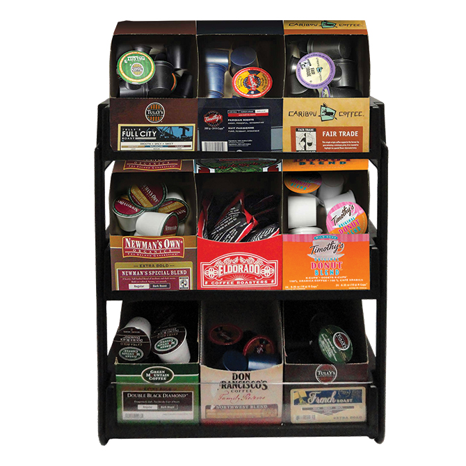 (image for) HHD KP9S 9 Section K-Cup Coffee Pod Display Rack Short Box