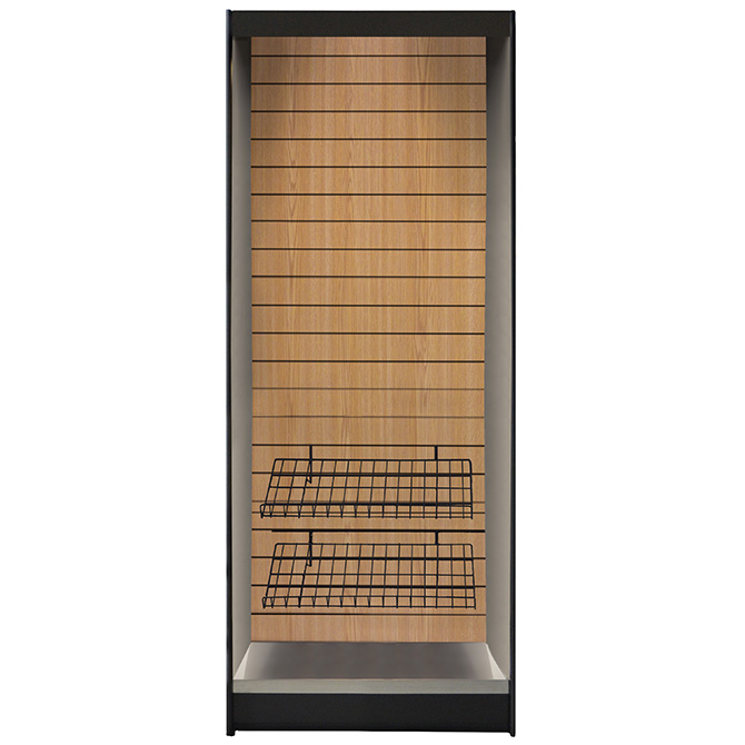 (image for) All State MMS271-DO Micro Market Stand - Oak Slats
