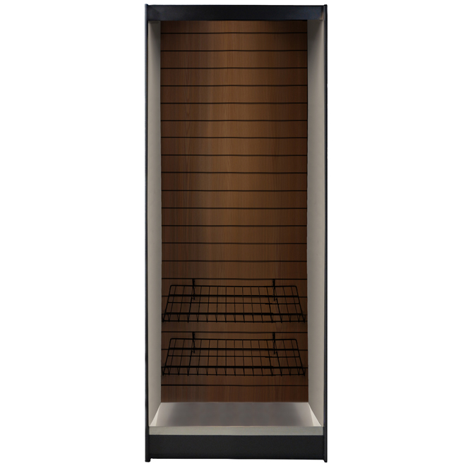 (image for) All State MMS271-DW Micro Market Stand - Walnut Slats