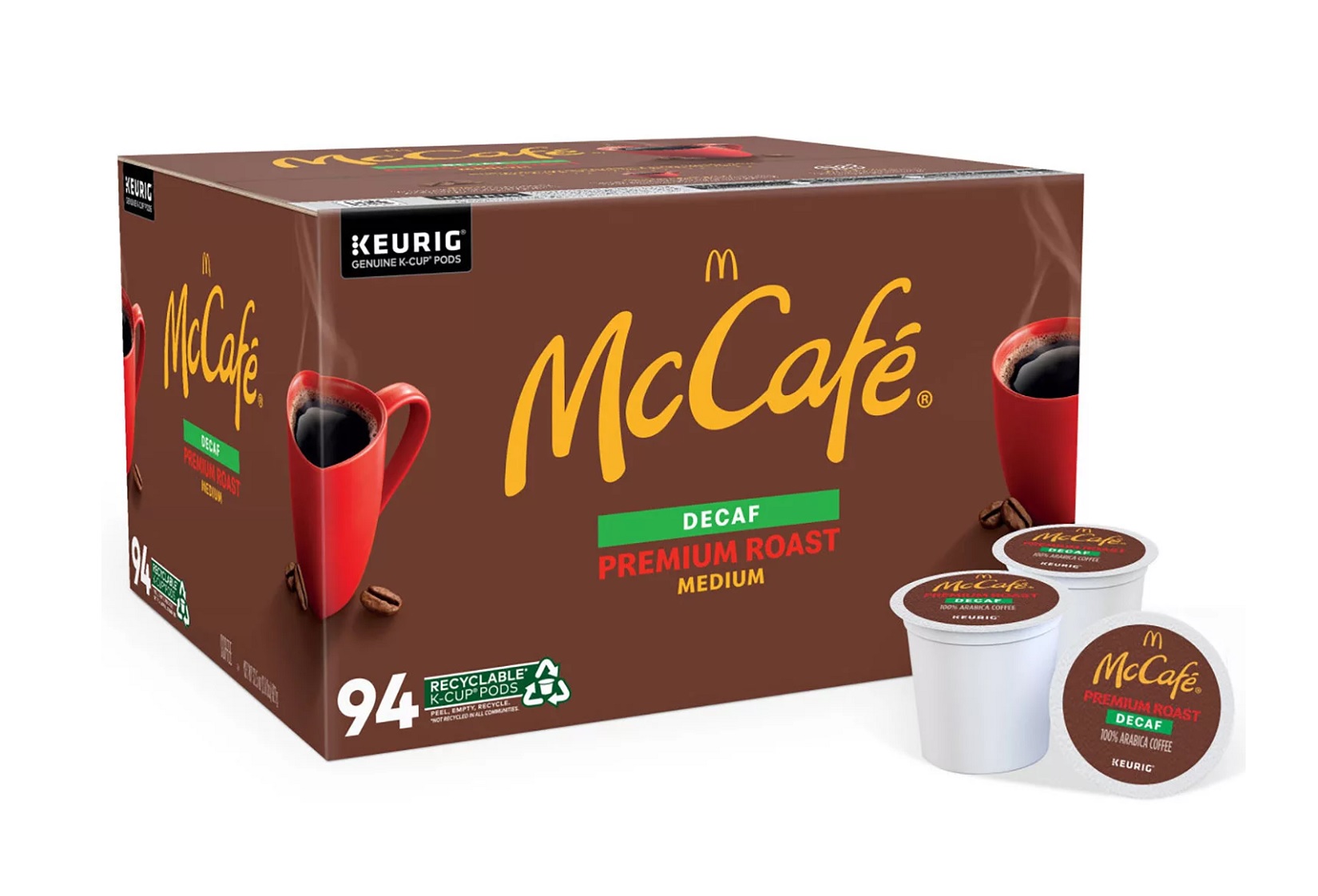 (image for) McCafe Premium Roast Decaf Coffee Single Serve Pods (94 K-Cups)