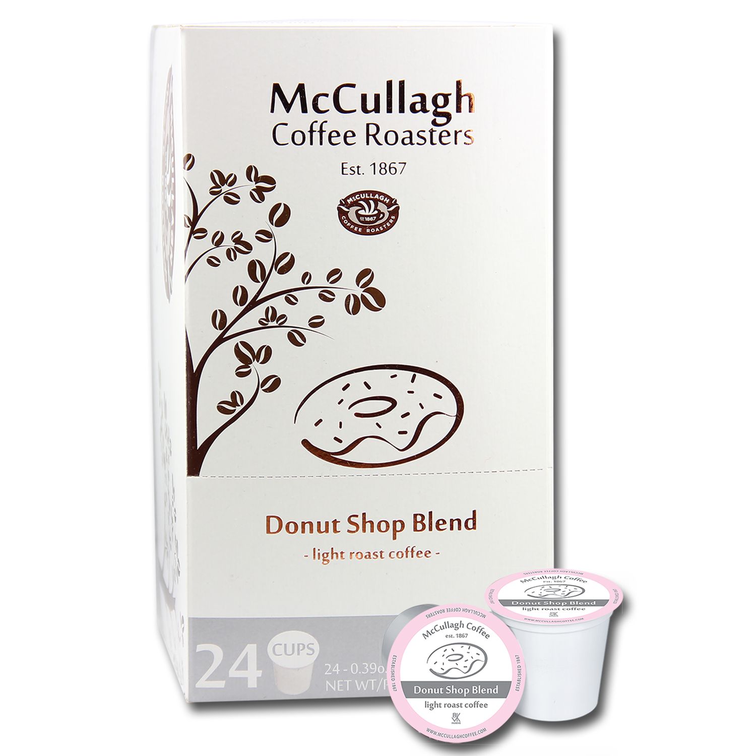 (image for) McCullagh Coffee Roasters Donut Shop Light Roast Coffee (96 ct.)