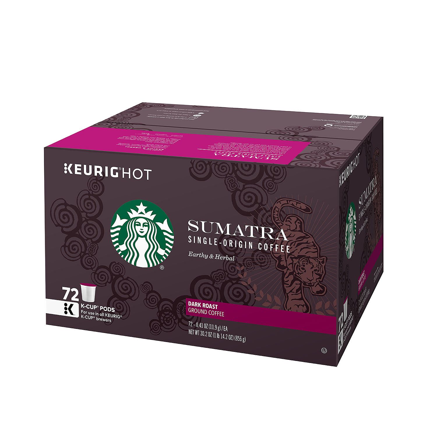 (image for) Starbucks Single-Origin Sumatra Coffee K-Cups (72 ct.)