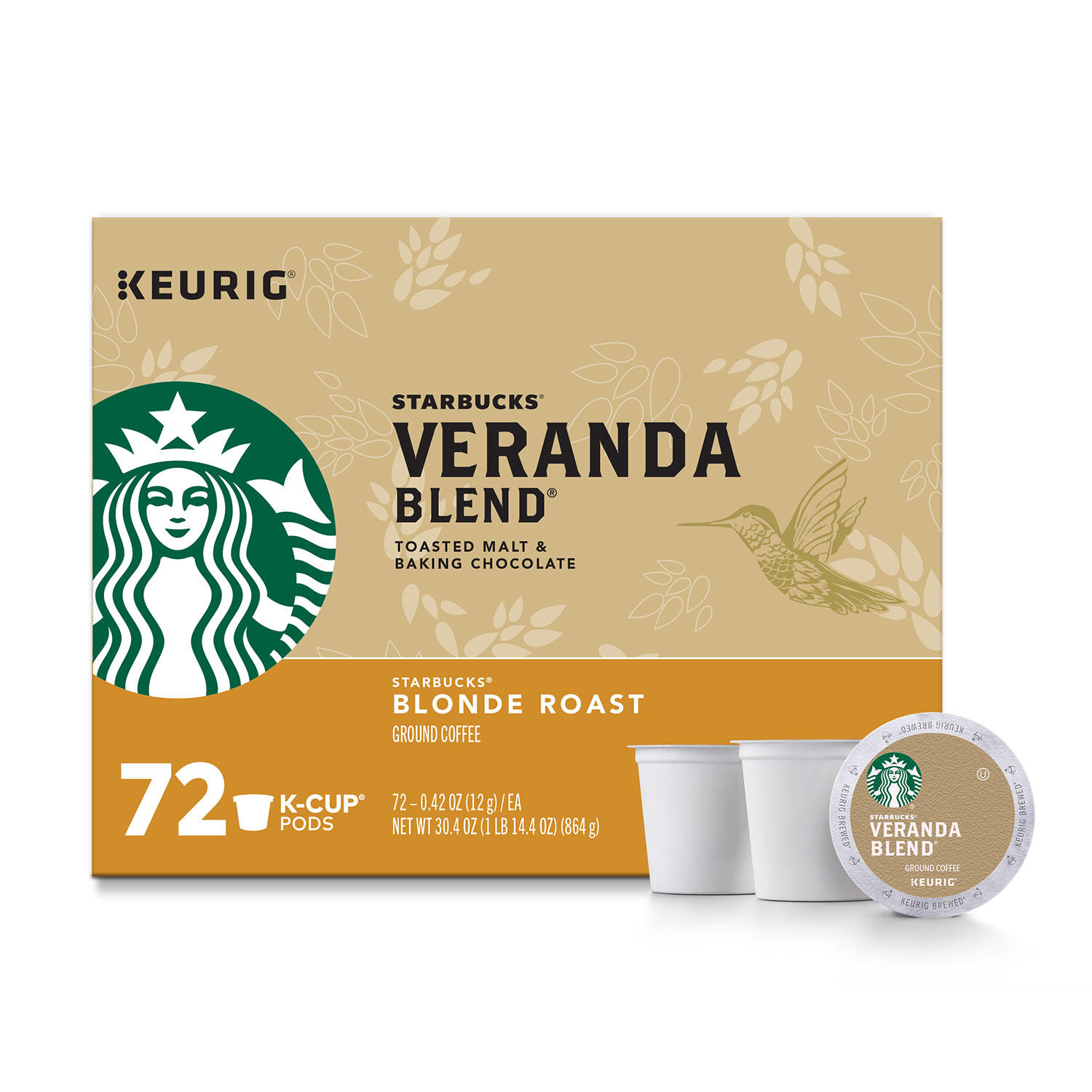 (image for) Starbucks Veranda Blend Ground Coffee Blonde Roast K-Cups
